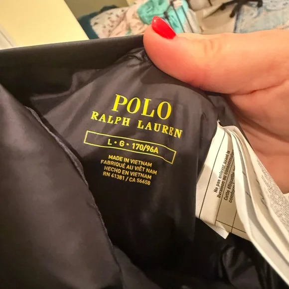 Polo Ralph Lauren- Reversible Blackwatch Plaid Puffer Jacket, Black, Size L, EUC - Picture 6 of 15